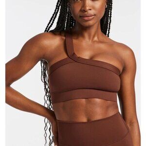 IVL Collective Size 2 One Shoulder Brown Sports Bra